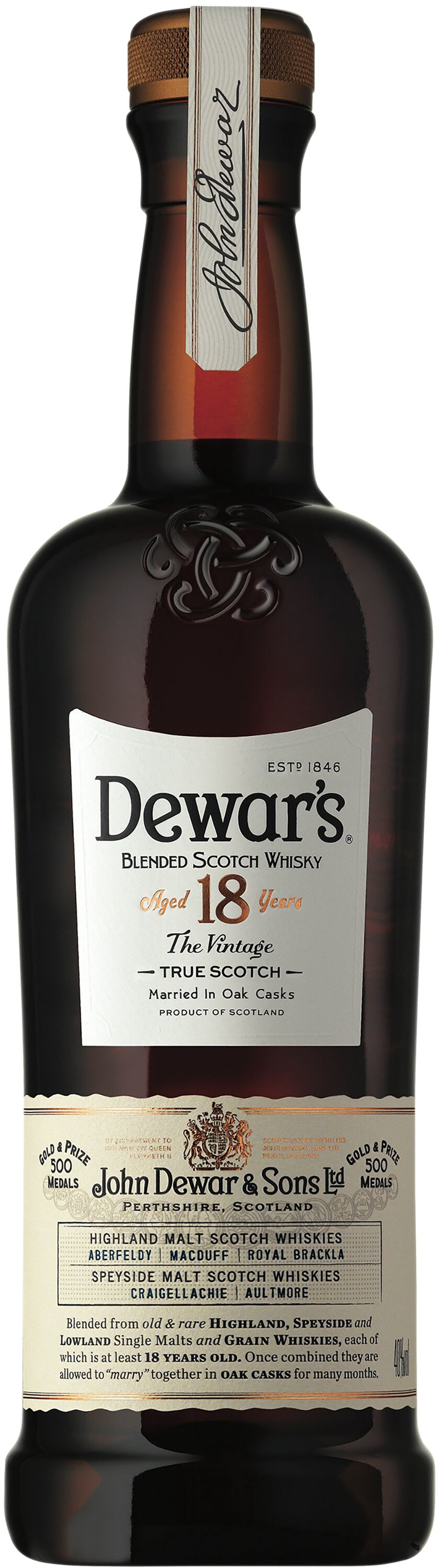 Dewar's 18 Year Old Blended Scotch Whisky