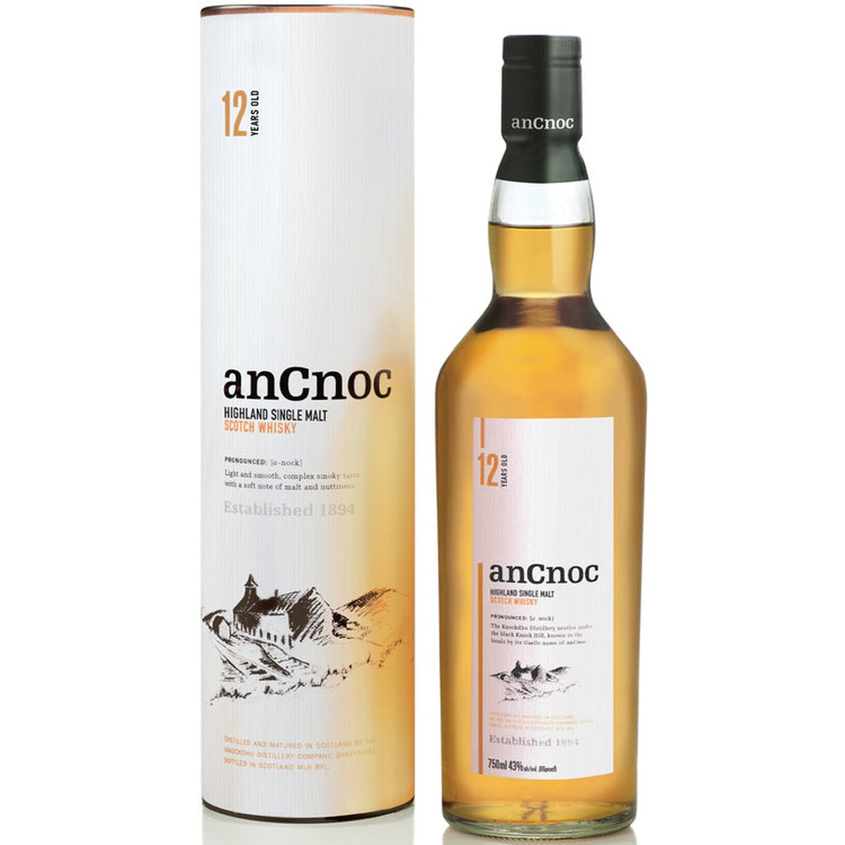 Ancnoc 12 Year Single Malt Scotch Whisky
