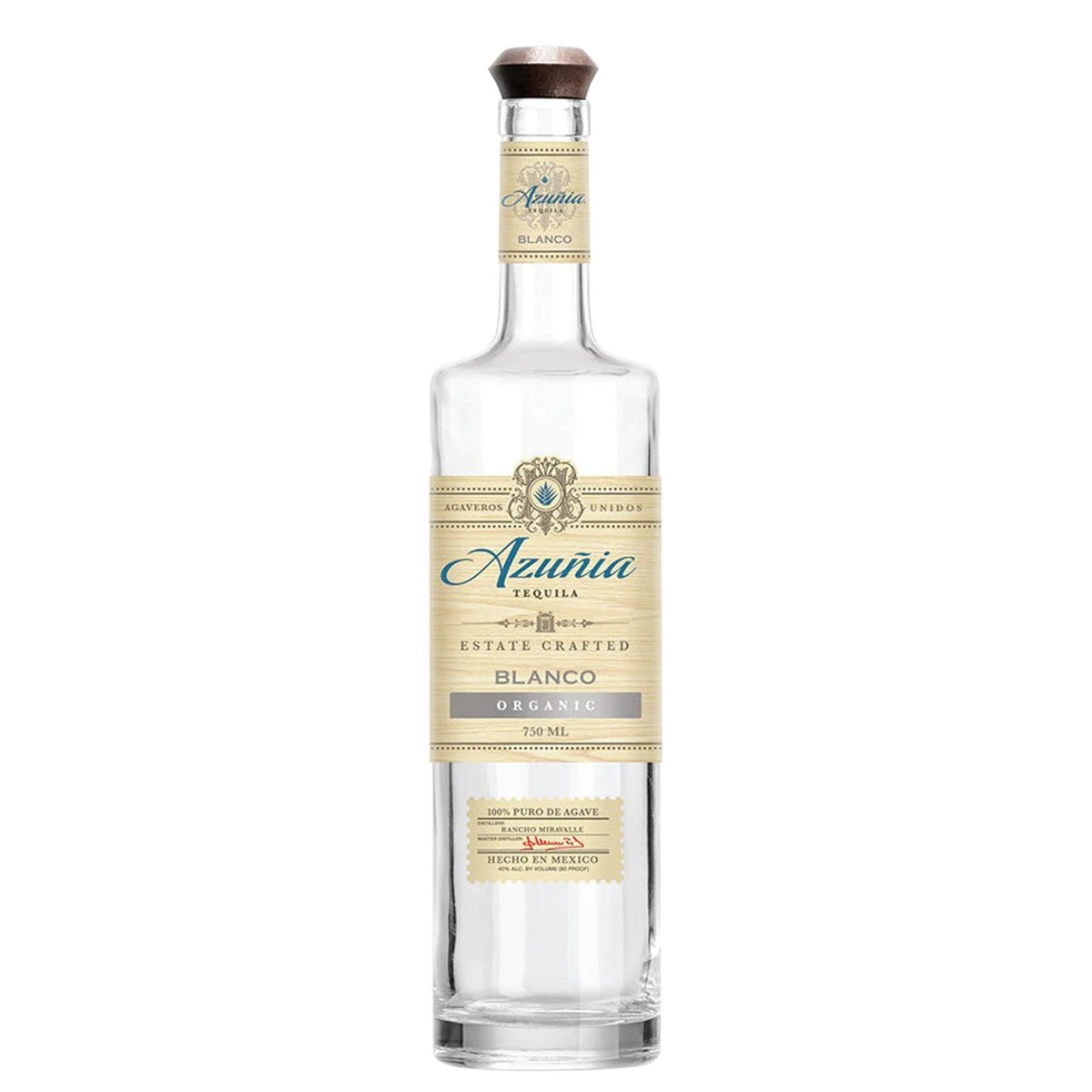 Azuñia Blanco Organic Estate Crafted Tequila 100% De Agave - Whisky and Whiskey