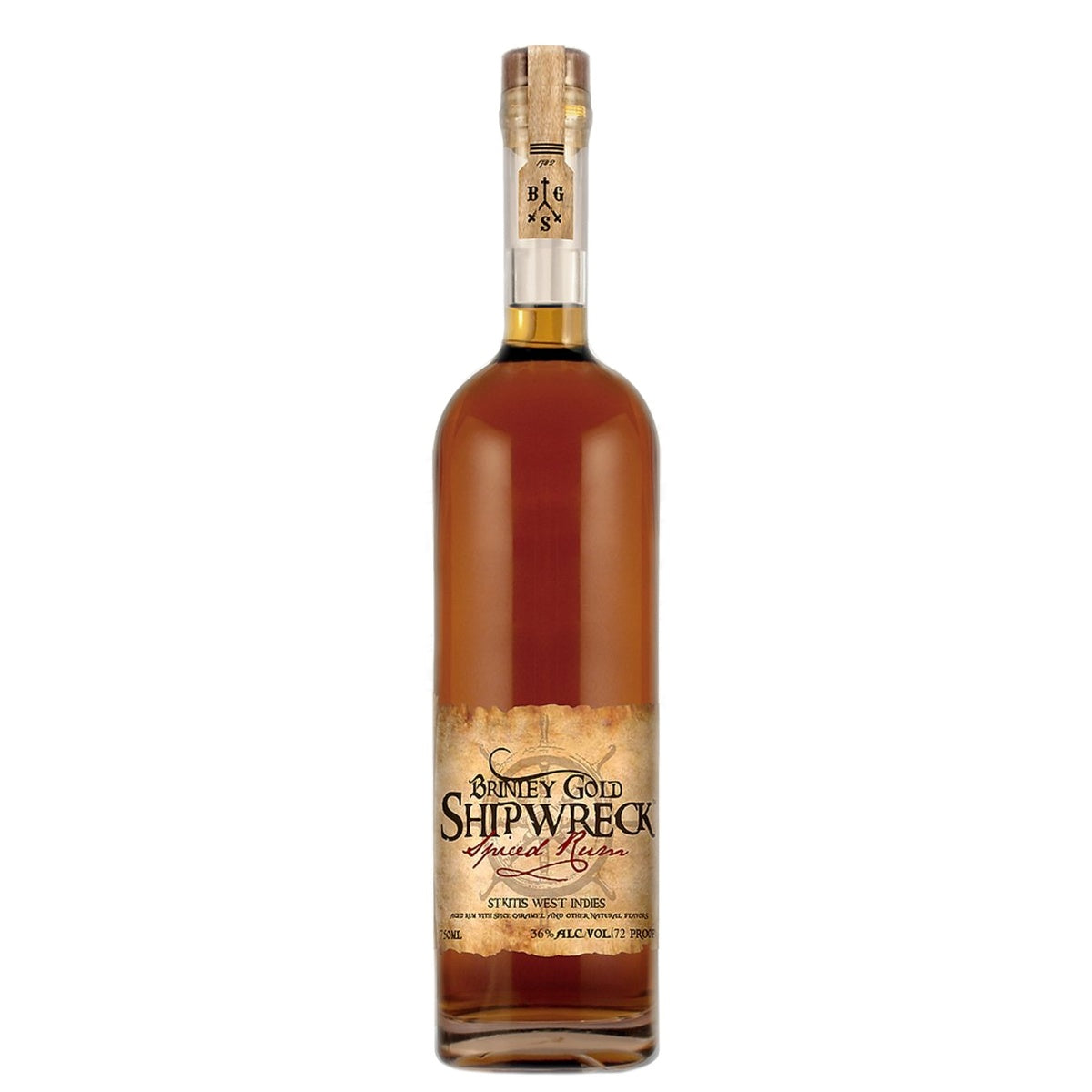 Brinley Gold Shipwreck Spiced Rum - Whisky and Whiskey