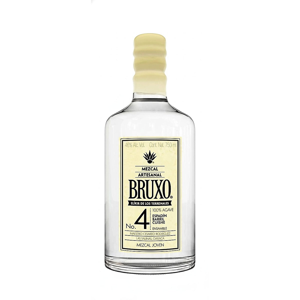 Bruxo Mezcal Artesanal Joven No. 4 Cuishe Barril Espadin Ensamble