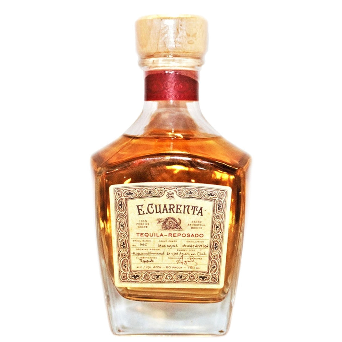 E. Cuarenta Tequila Reposado - Whisky and Whiskey