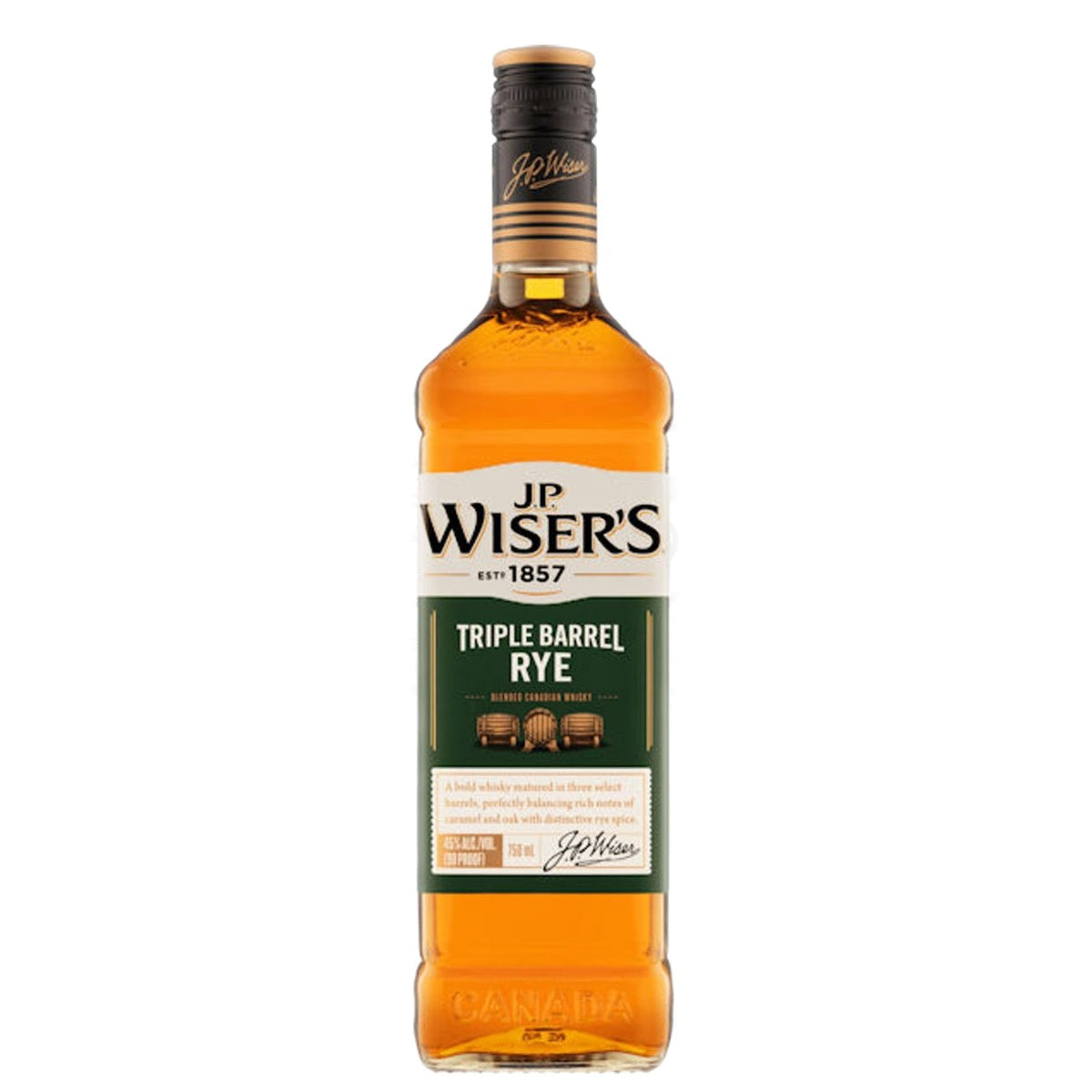 J.P. Wiser's Canadian Rye Whisky Triple Barrel - Whisky and Whiskey