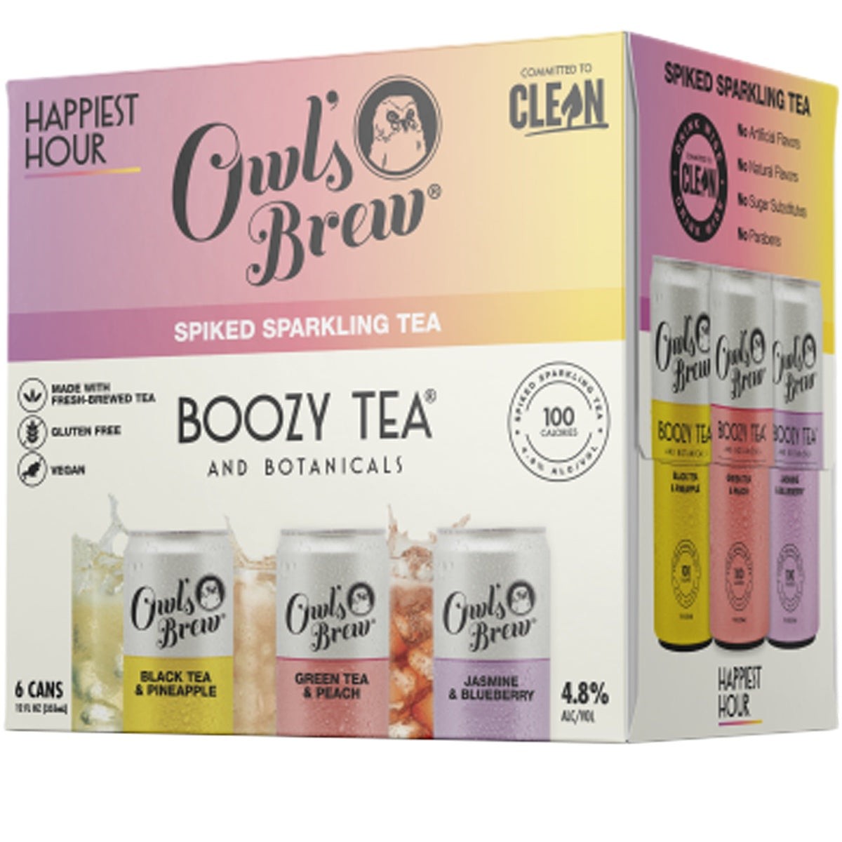 Owls Brew Boozy Tea Happiest Hour 24 Pack