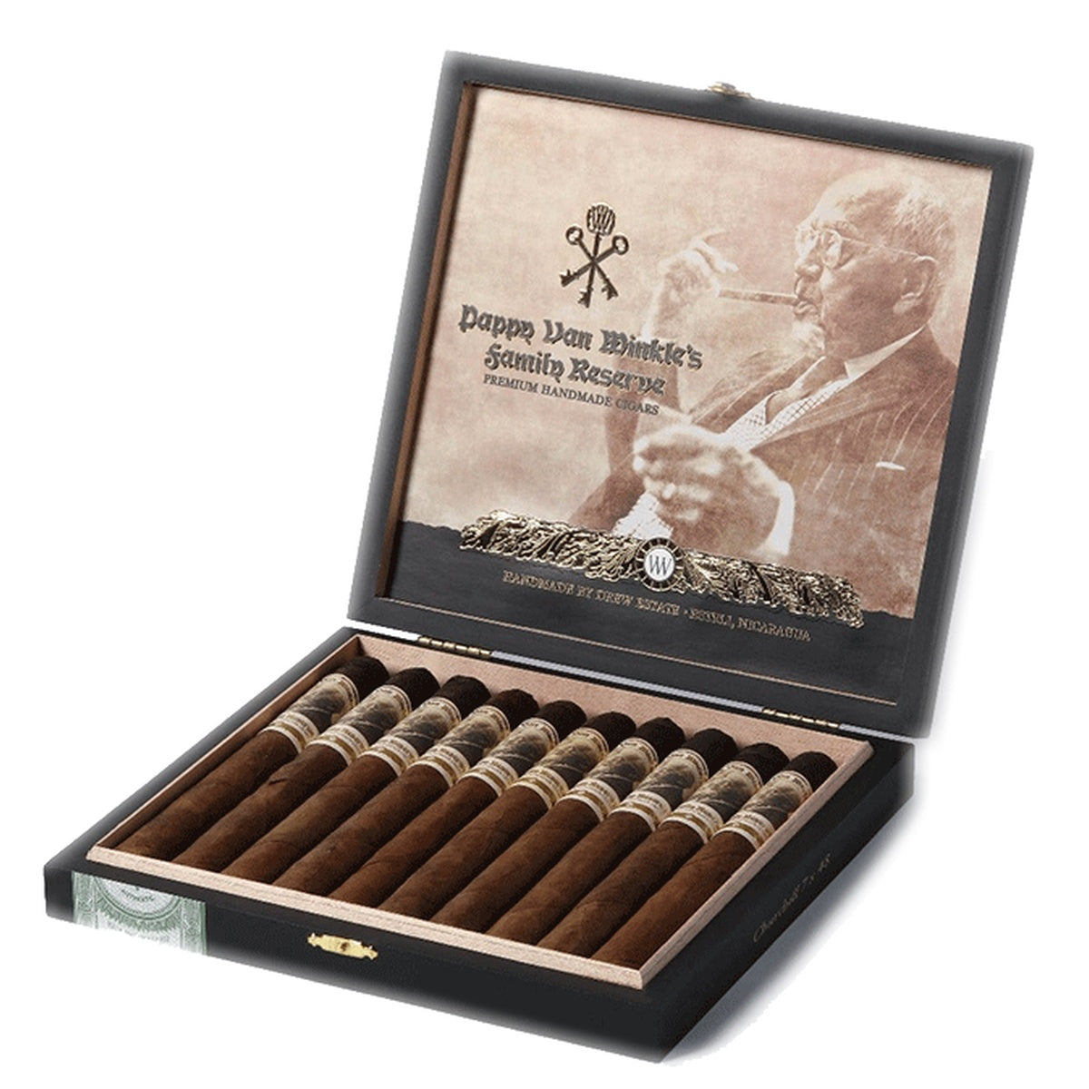 Pappy Van Winkle Barrel Fermented Cigars (Churchill Size Box of 10) - Available at Wooden Cork