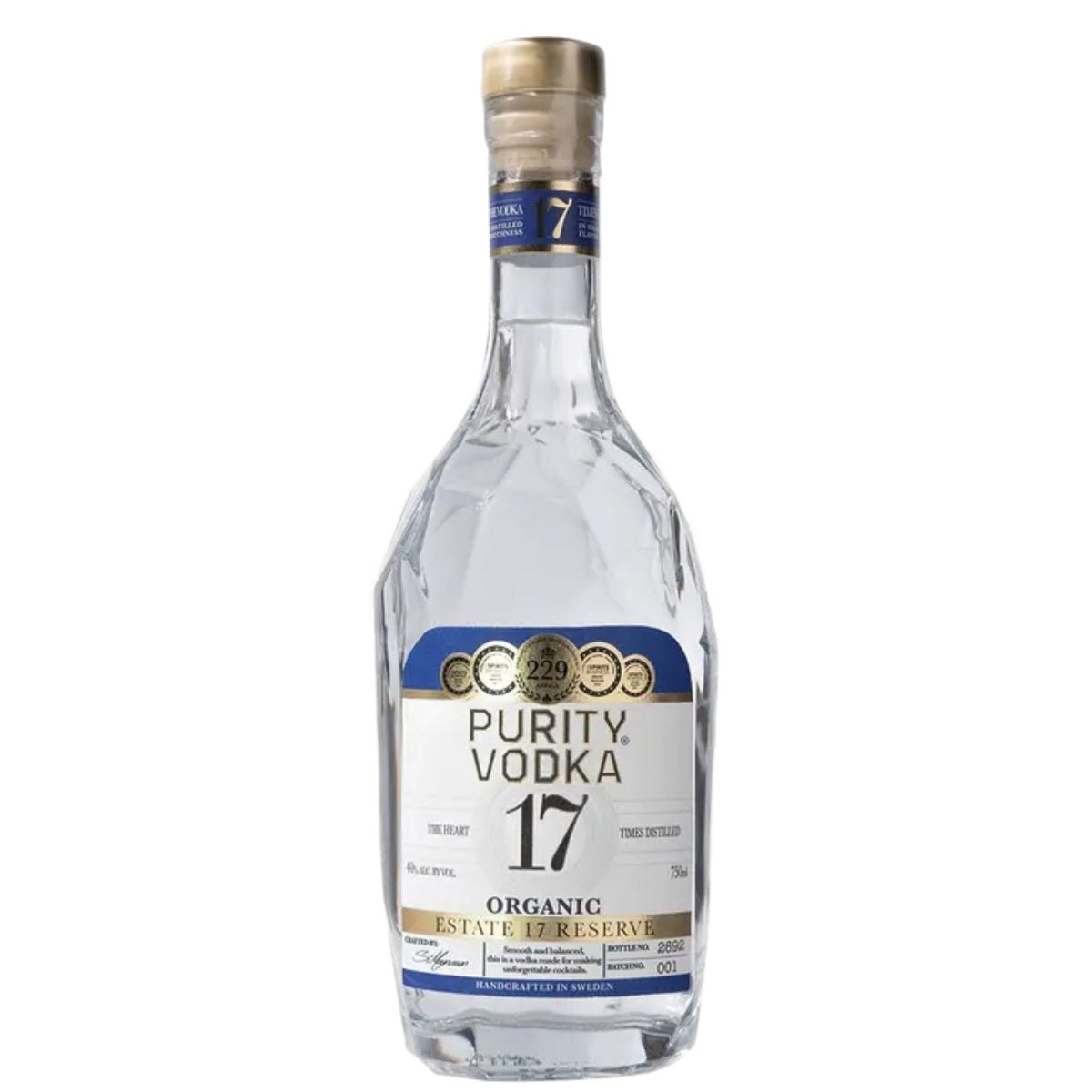 Purity Super 17 Premium Vodka - Whisky and Whiskey