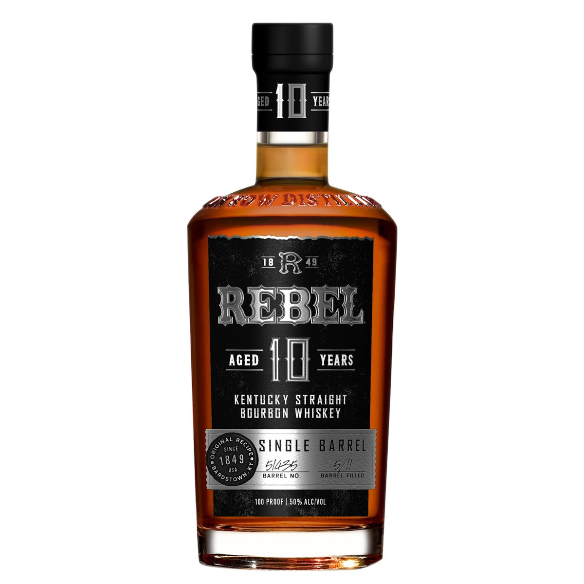 Rebel 10 Year Single Barrel Bourbon Whiskey