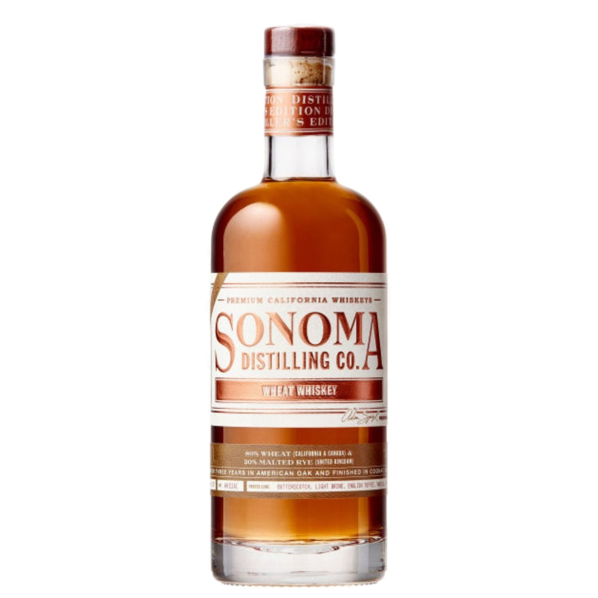 Sonoma Distilling Wheat Whiskey - Whisky and Whiskey
