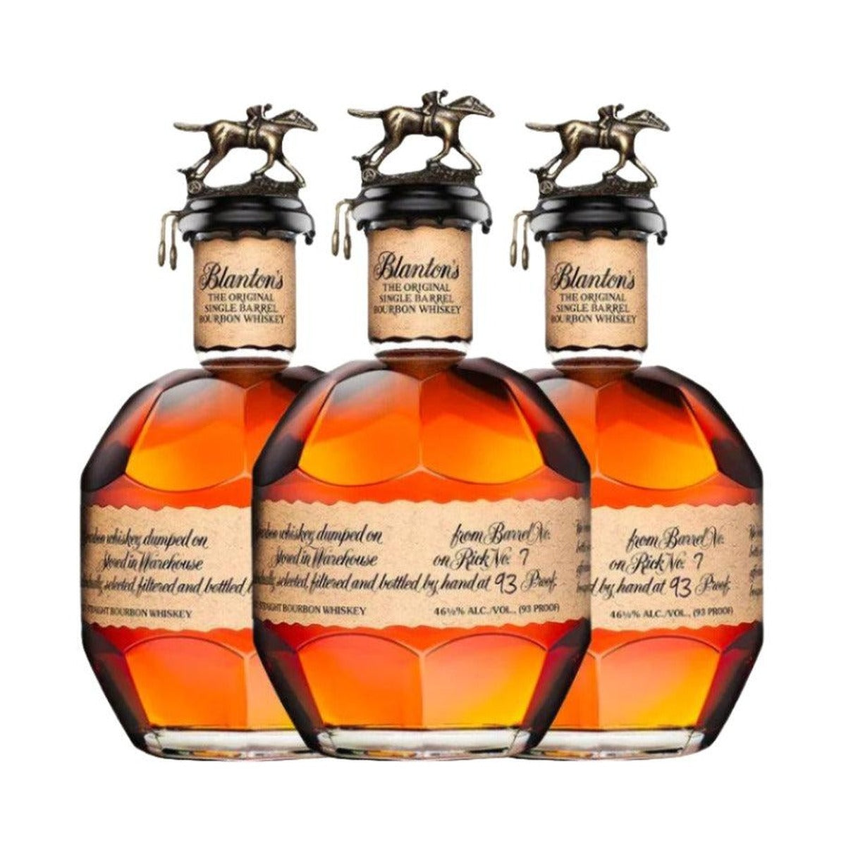 The Blanton's Single Barrel Bourbon Three Pack Bundle