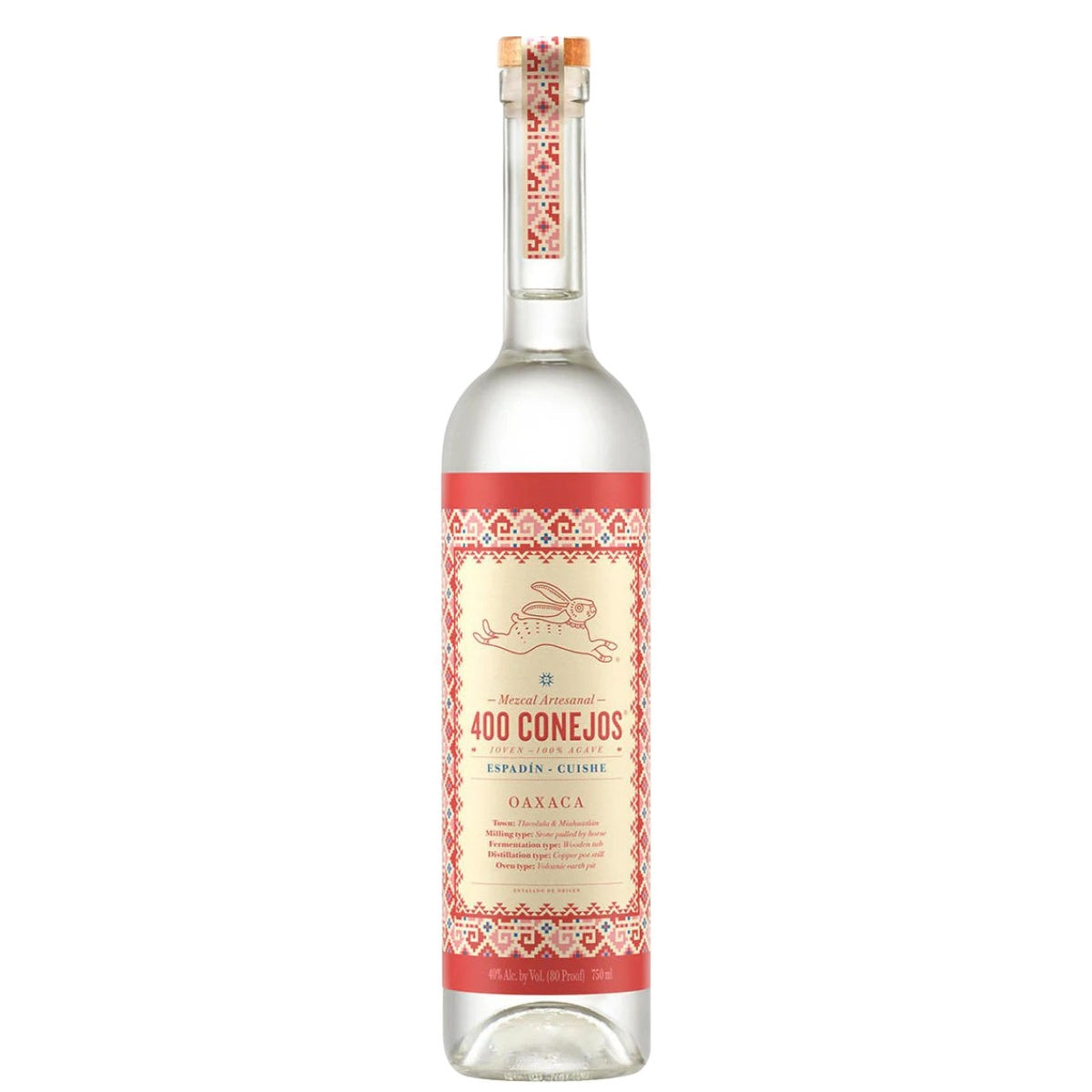 400 Conejos Cuishe Oaxaca Espadín Mezcal Artesanal Joven 100% Agave - Whisky and Whiskey