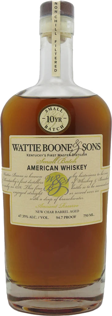 Wattie Boone & Sons 10 Year Old Small Batch American Whiskey