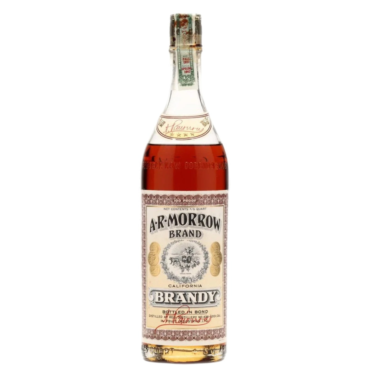 A.R. Morrow Brandy - Whisky and Whiskey