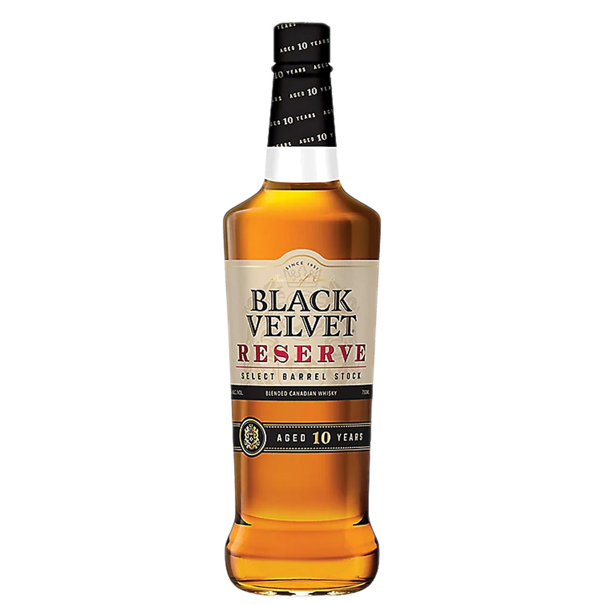 Black Velvet Canadian Whisky Reserve Select Stock 10 Year