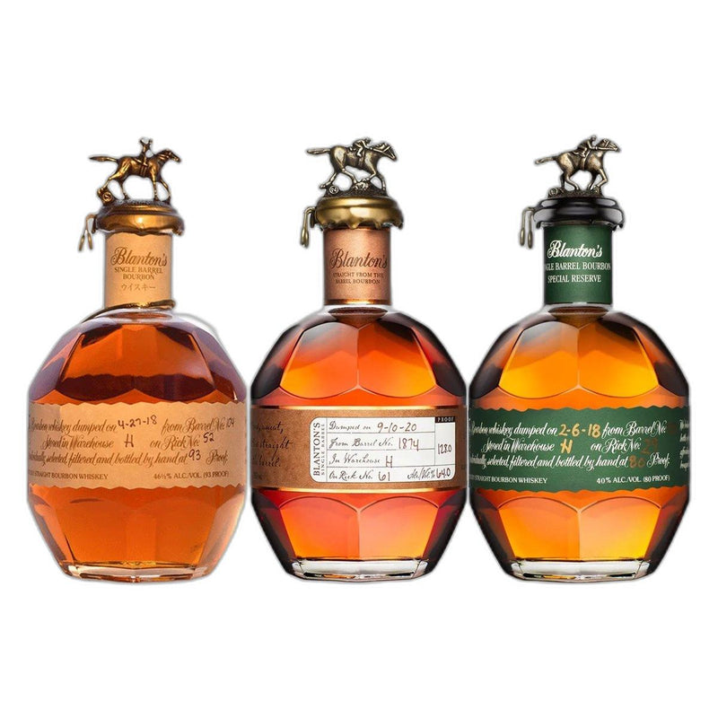 Blantons Red Label Straight From The Barrel  Green Label Bundle