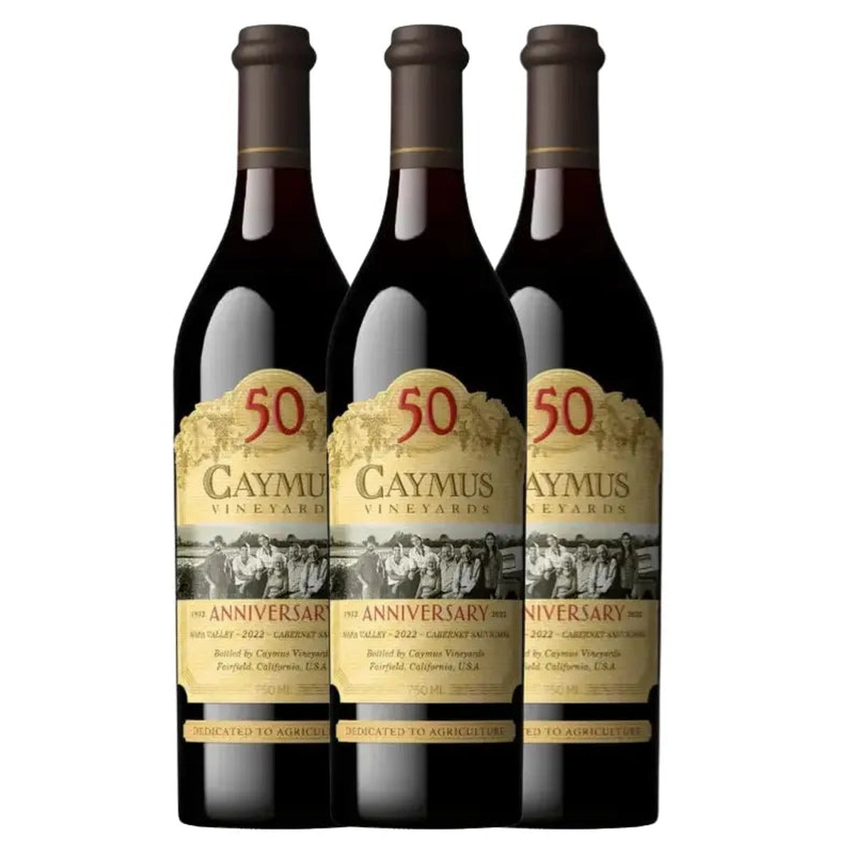 Caymus 50th Anniversary Napa Valley Cabernet Sauvignon 2022 3 Pack