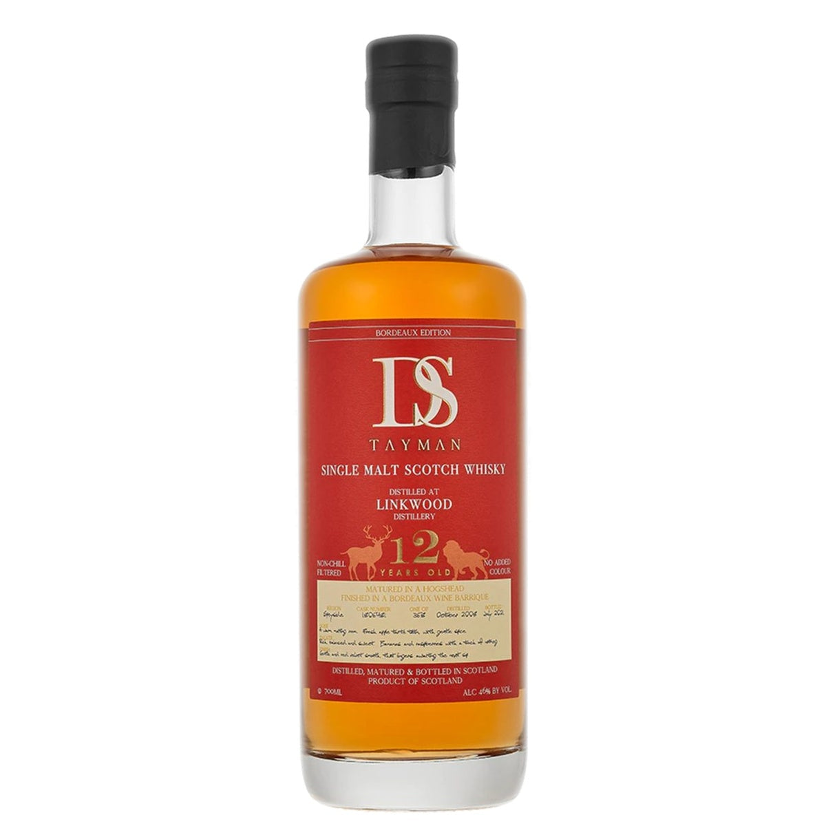 DS Tayman 12 Yr. Old Linkwood Scotch Whisky Second Edition - Whisky and Whiskey