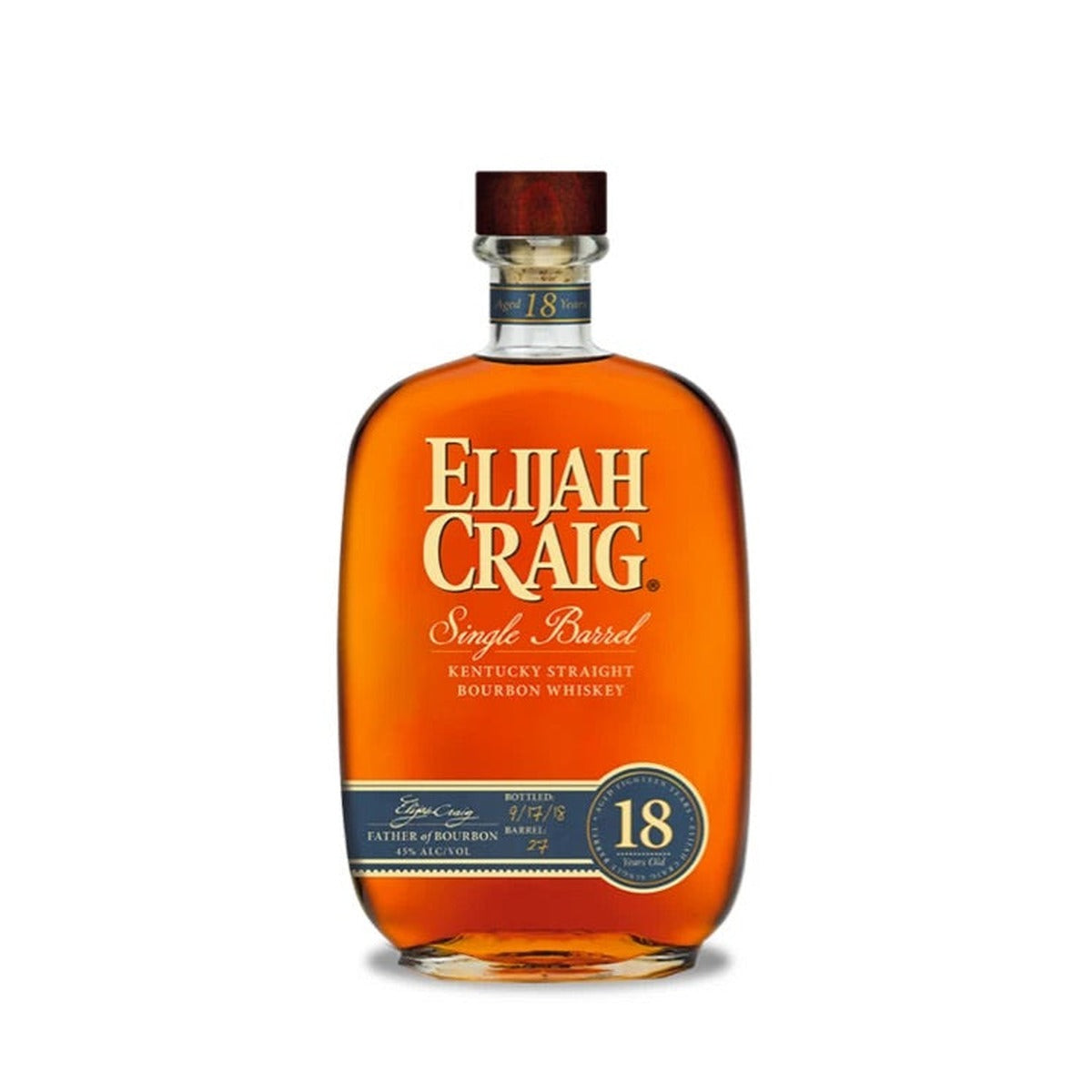 Elijah Craig 18 Year Single Barrel Bourbon Whiskey