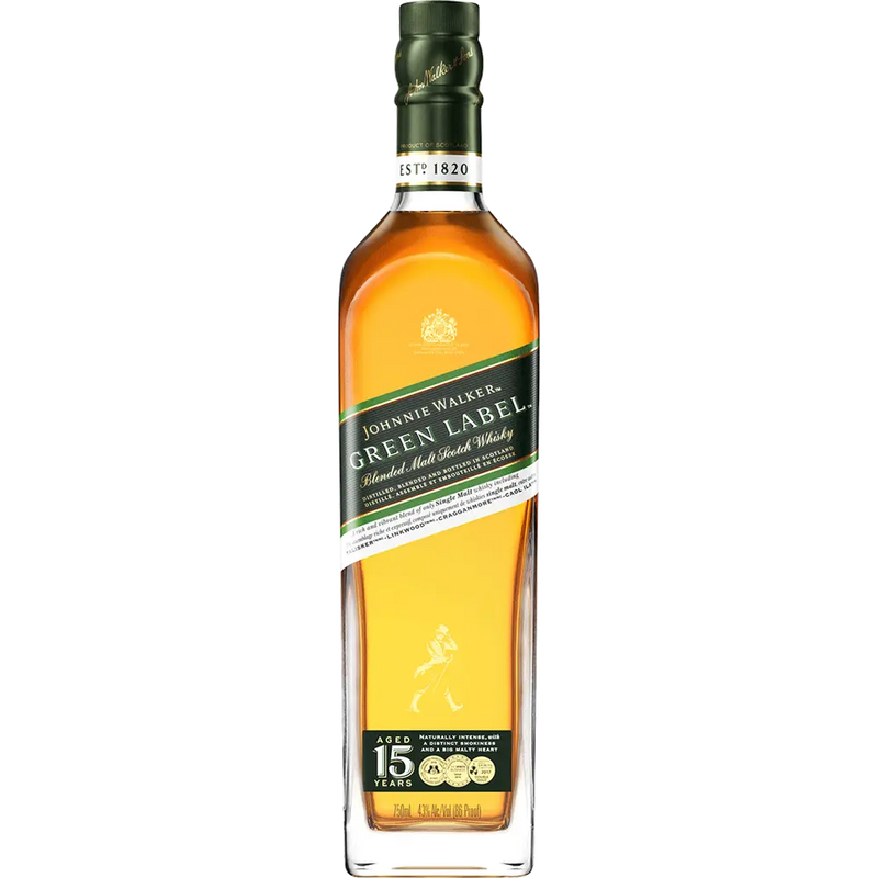 Johnnie Walker Green Label 15 Year Old Blended Malt Scotch Whisky