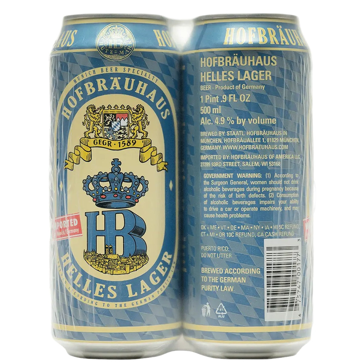 Hofbrau Helles Lager 24 Pack