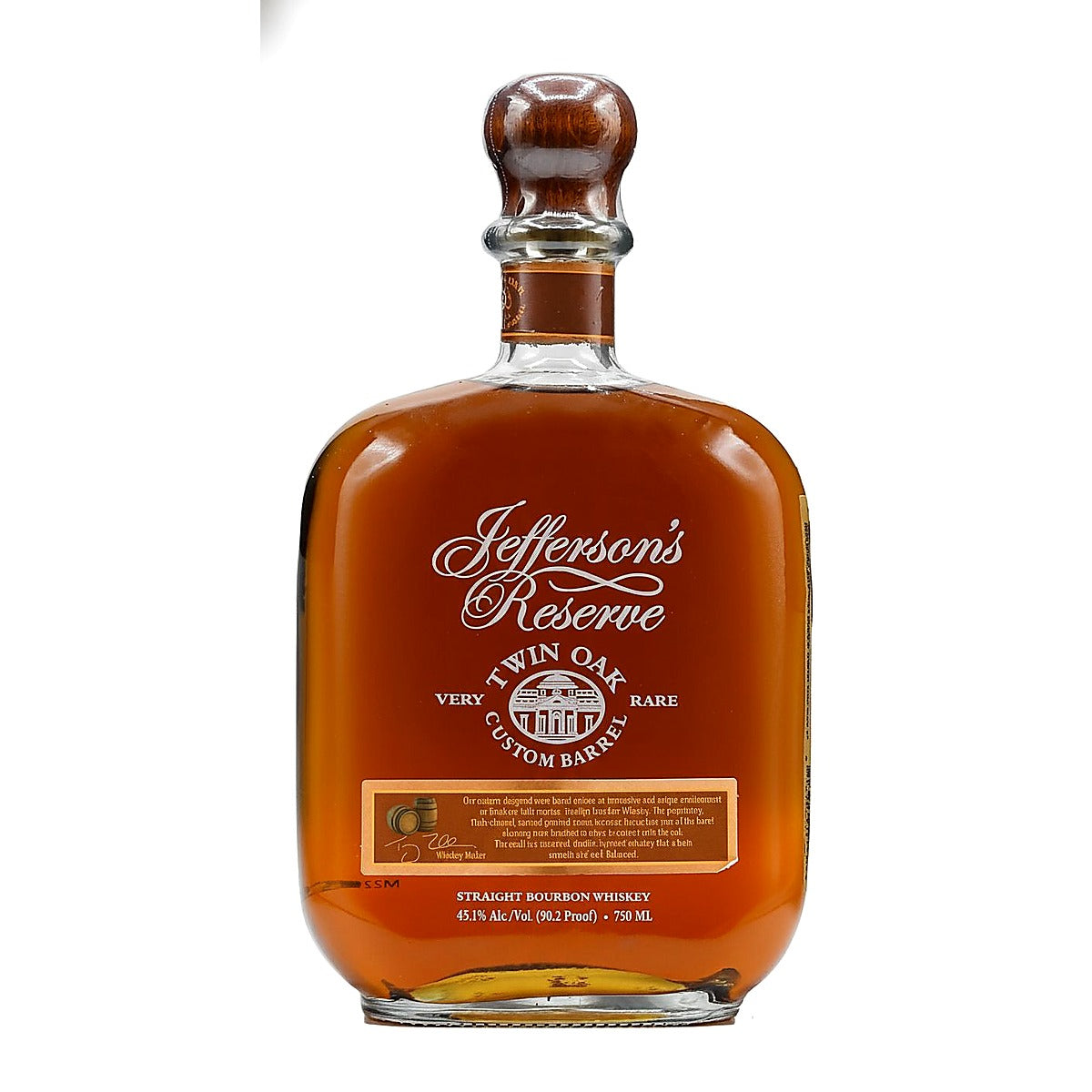 Jefferson's Twin Oak Custom Barrel Bourbon