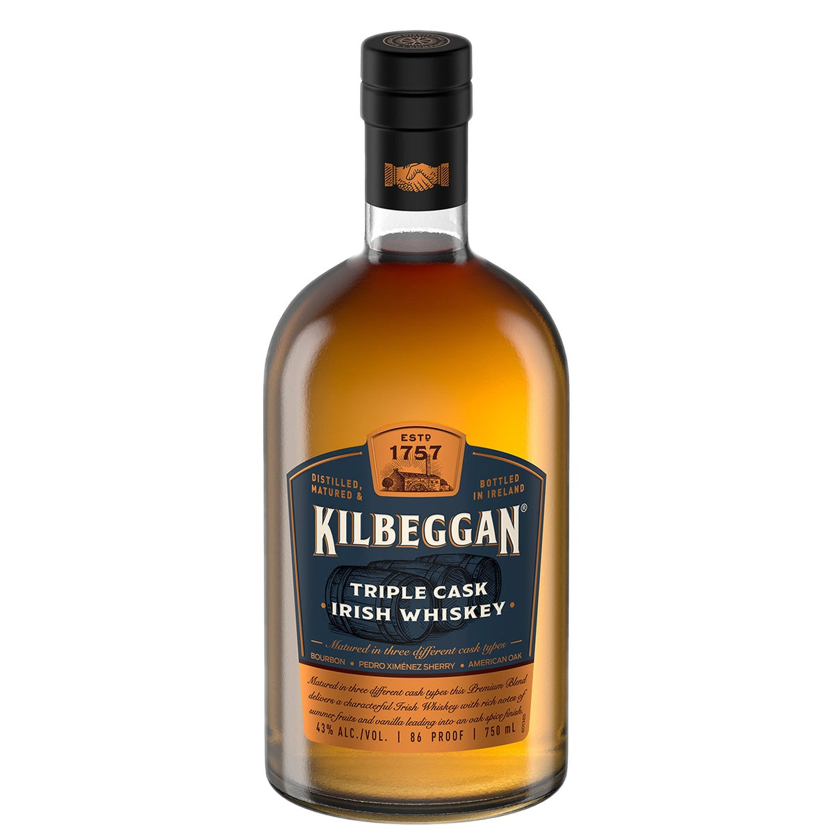 Kilbeggan Blended Irish Whiskey Triple Cask
