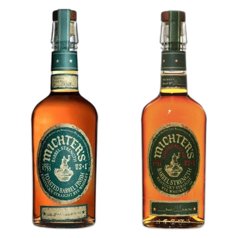 Michters Toasted Barrel Finish Rye Limited Release Bourbon  Barrel Strength Rye Bundle