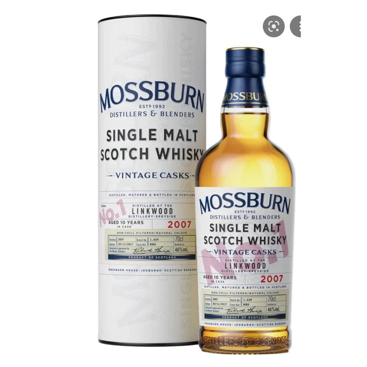 Mossburn 10 Year Linkwood Distillery Vintage Casks No. 1