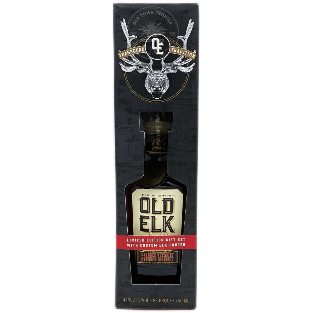 Old Elk Blended Straight Bourbon Whiskey W/ Elk Pourer – Whisky and Whiskey