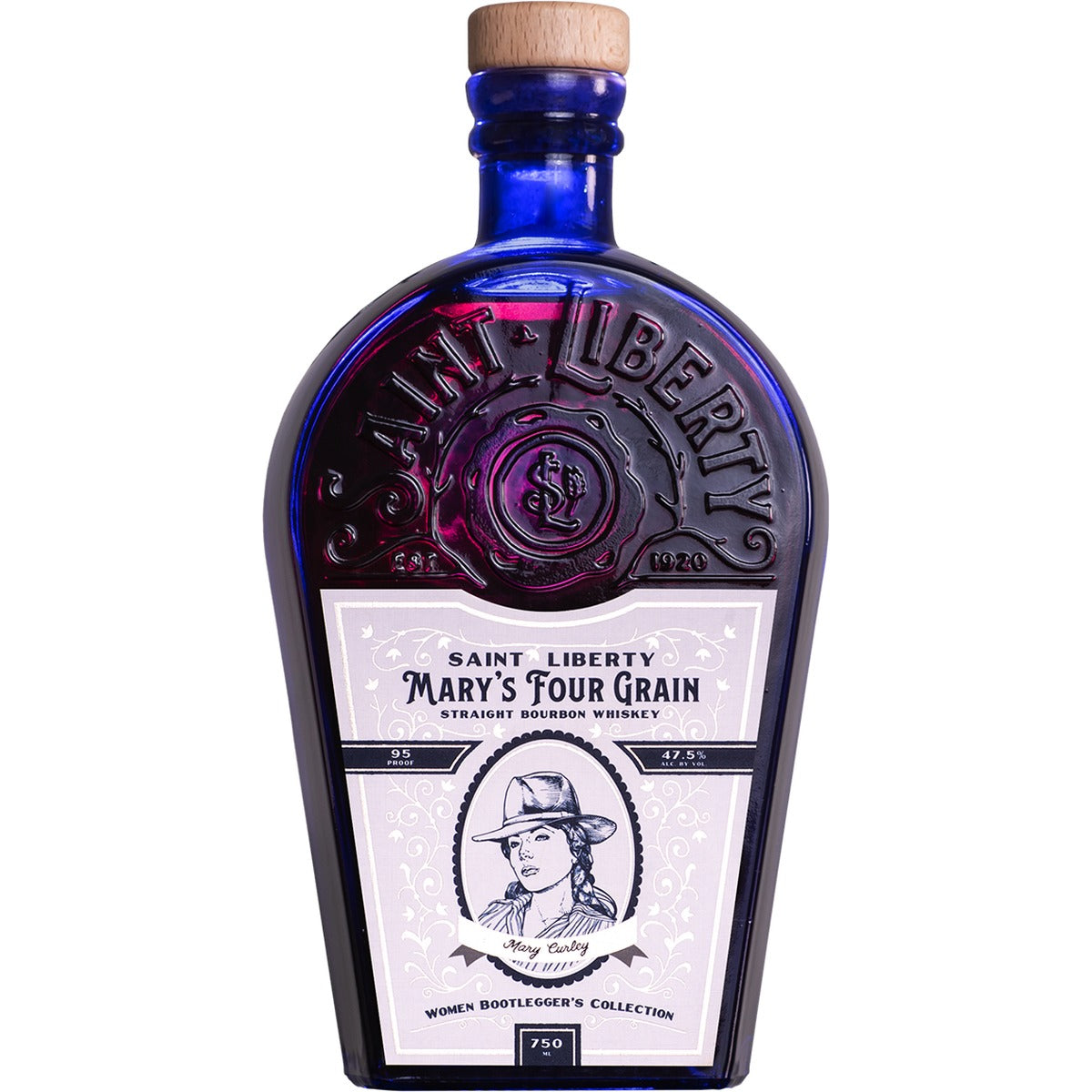 Saint Liberty Straight Bourbon Mary's Four Grain Women Bootlegger's Collection 4 Year