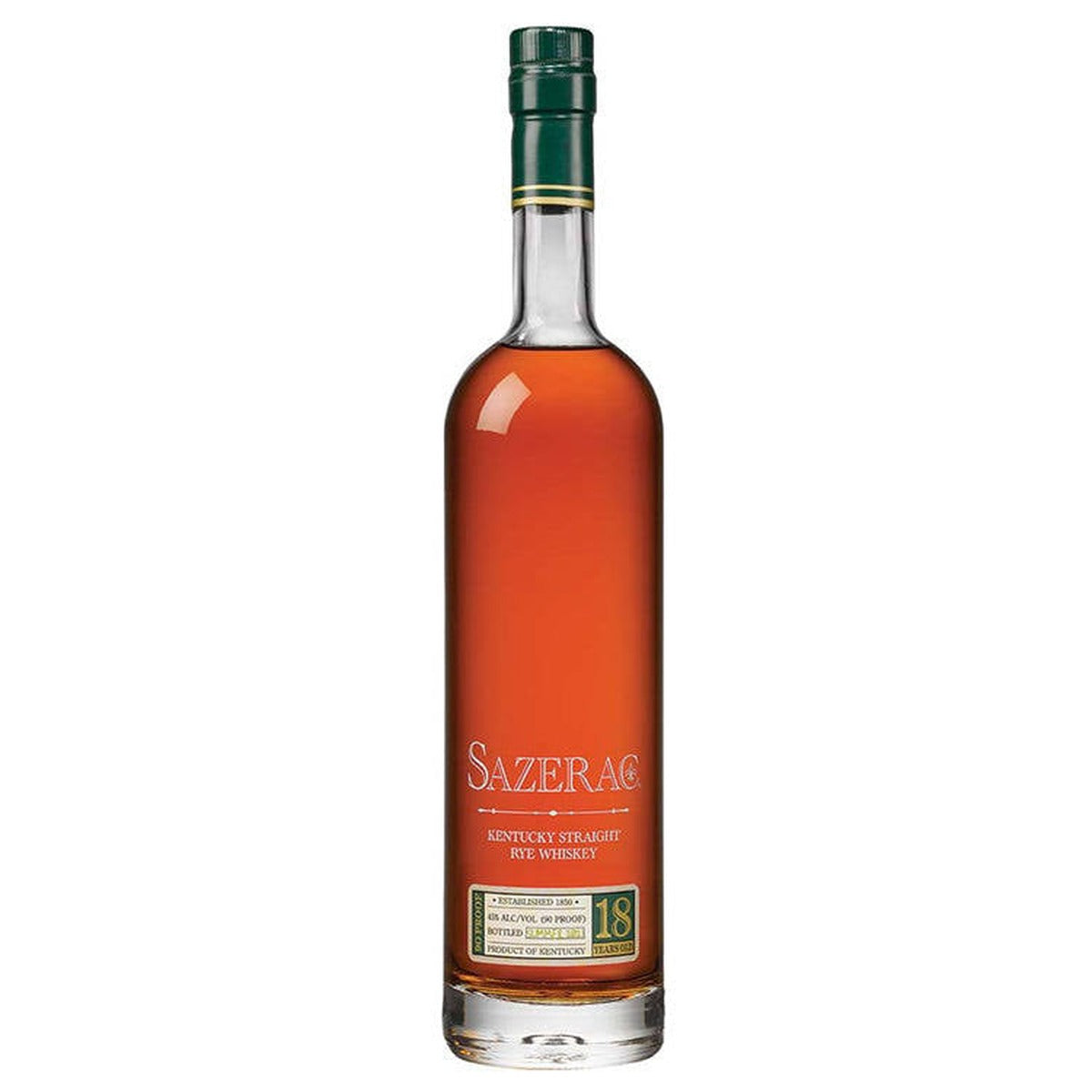 Sazerac 18 Year Straight Rye Whiskey