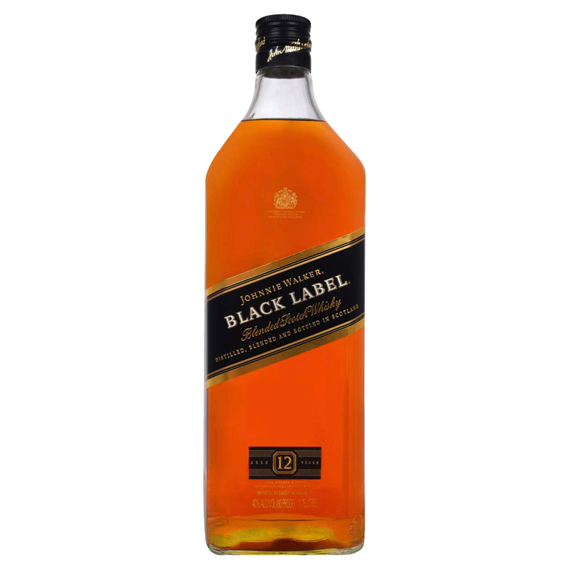 Johnnie Walker Black Label 12 Year Old Blended Scotch Whisky 1.75L